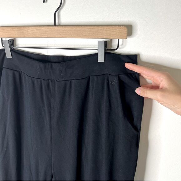Cozy Earth Bamboo Rib Knit Black Lounge Joggers Womens XL Stretch Pull On Pocket - Picture 3 of 14